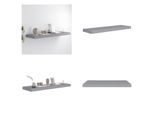 Vidaxl Mensola Galleggiante Grigia 80X23,5X3,8 Cm In Mdf - Mensola A Muro - Mensola A Muro Galleggiante - Mensola A Muro Galleggiante