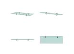 Vidaxl Mensole Galleggianti 2 Pz. Vetro 60X20 Cm 8 Mm - Mensola Galleggiante - Mensole Galleggianti - Mensola A Muro - Mensole A Muro