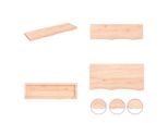 Vidaxl Scaffale A Muro 100X30X(2 4) Cm In Legno Massiccio Di Quercia Non Trattato - Scaffale A Muro - Scaffale A Muro - Scaffale Portaoggetti - Scaffale Galleggiante