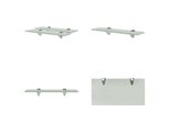 Vidaxl Mensole Galleggianti 2 Pz. Vetro 40X20 Cm 8 Mm - Mensola Galleggiante - Mensole Galleggianti - Mensola A Muro - Mensole A Muro