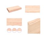 Vidaxl Mensola A Muro 40X20X6 Cm In Legno Massiccio Di Quercia Non Trattato - Mensola A Muro - Mensola Portaoggetti - Mensola Galleggiante