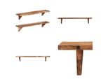Mensola A Muro Vidaxl 2 Pz. 110X20X18 Cm In Legno Massiccio Di Acacia - Mensola Da Parete - Mensole Da Parete - Mensole Da Parete In Legno - Tavola Da Parete