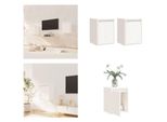 Vidaxl Armadi A Muro 2 Pz. Bianco 30X30X40 Cm Pino Massiccio - Armadio A Muro - Armadi A Muro - Armadio A Muro In Legno - Armadio A Muro