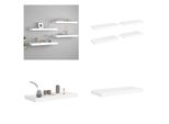Vidaxl Mensole Galleggianti 4 Pz. Bianco 60X23,5X3,8 Cm Mdf - Mensola A Muro - Mensole A Muro - Mensola A Muro Galleggiante - Mensola A Muro Galleggiante