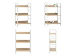 Vidaxl Libreria A 3 Ripiani In Rovere 60×27,6×90,5 Cm Materiale A Base Di Legno - Scaffale In Piedi - Scaffale In Metallo - Libreria - Scaffale Di Stoccaggio