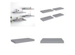Vidaxl Mensole Galleggianti 4 Pz. Grigio 50X23X3,8 Cm Mdf - Mensola A Muro - Mensole A Muro - Mensola A Muro Galleggiante - Mensola A Muro Galleggiante