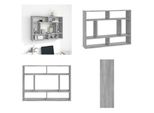 Vidaxl Scaffale A Muro Grigio Sonoma 75X16X55 Cm Materiale A Base Di Legno - Scaffale A Muro - Mensole A Muro - Scaffale A Cubo - Organizzatore A Cubo