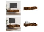 Vidaxl Armadio A Muro Rovere Fumé 102X30X20 Cm Materiale Legno - Armadio A Muro - Armadio A Muro - Armadio A Muro - Armadi A Muro