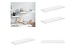 Vidaxl Mensole Galleggianti 2 Pz. Bianco Lucido 80X23,5X3,8 Cm Mdf - Mensola A Muro - Mensole A Muro - Mensola A Muro Galleggiante - Mensola A Muro Galleggiante