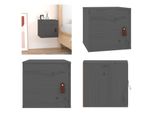Vidaxl Armadio A Muro Grigio 31,5X30X30 Cm In Pino Massiccio - Armadio A Muro - Armadio A Muro - Armadio A Muro In Legno Massiccio