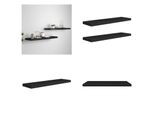 Vidaxl Mensole Galleggianti 2 Pezzi Nero 90X23,5X3,8 Cm Mdf - Mensola A Muro - Mensole A Muro - Mensola A Muro Galleggiante - Mensola A Muro Galleggiante