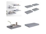 Vidaxl Mensole Da Parete Galleggianti 4 Pz. Grigio 40X23X3,8Cm Mdf - Mensola A Muro - Mensole A Muro - Mensola A Muro Galleggiante - Mensola A Muro Galleggiante