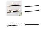 Vidaxl Mensole Da Parete 2 Pz. Nero 115X9X3 Cm - Mensole A Muro - Mensole A Muro - Mensole A Muro - Scaffali A Muro - Mensole A Muro