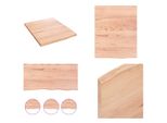 Vidaxl Scaffale A Muro Marrone Chiaro 40X50X2 Cm In Legno Massiccio Trattato Con Rovere - Scaffale A Muro - Scaffale A Muro - Scaffale Portaoggetti - Scaffale Galleggiante
