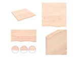 Vidaxl Mensola A Muro 60X60X2 Cm In Legno Massiccio Di Quercia Non Trattato - Mensola A Muro - Mensola Portaoggetti - Mensola Galleggiante