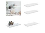 Vidaxl Mensole Galleggianti 2 Pz. Bianco Lucido 60X23,5X3,8 Cm Mdf - Mensola A Muro - Mensole A Muro - Mensola A Muro Galleggiante - Mensola A Muro Galleggiante
