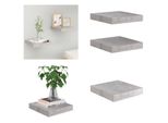 Vidaxl Mensole Galleggianti 2 Pz. Grigio Cemento 23X23,5X3,8 Cm Mdf - Mensola A Muro - Mensole A Muro - Mensola A Muro Galleggiante - Mensola A Muro Galleggiante
