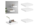 Vidaxl Mensole Galleggianti 2 Pz. Bianco 23X23,5X3,8 Cm Mdf - Mensola A Muro - Mensole A Muro - Mensola A Muro Galleggiante - Mensola A Muro Galleggiante