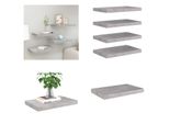 Vidaxl Mensole Galleggianti 4 Pz. Mdf Grigio Cemento 50X23X3,8 Cm - Mensola A Muro - Mensole A Muro - Mensola A Muro Galleggiante - Mensola A Muro Galleggiante
