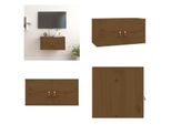 Vidaxl Armadio A Muro Marrone Miele 60X30X30 Cm In Legno Di Pino Massiccio - Armadio A Muro - Armadio A Muro - Armadio A Muro In Legno Massiccio