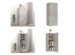 Vidaxl Armadio A Muro Grigio Cemento 34,5X34X90 Cm In Legno - Armadio A Muro - Armadio A Muro - Armadio A Muro - Armadio A Muro Per Tv