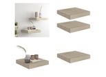 Vidaxl Mensole Galleggianti A Parete 2 Pz. Mdf Color Rovere 23X23,5X3,8Cm - Mensola A Muro - Mensole A Muro Galleggianti - Mensole A Muro Galleggianti