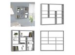 Vidaxl Scaffale A Muro Grigio Sonoma 90X16X78 Cm In Legno - Scaffale A Muro - Scaffale A Muro - Scaffale A Cubo - Scaffale A Cubo