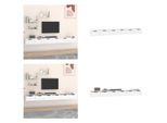 Vidaxl Armadi A Muro 2 Pz. Bianco 102X30X20 Cm Materiale A Base Di Legno - Armadio A Muro - Armadi A Muro - Armadio A Muro - Armadio A Muro Tv