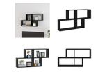 Vidaxl Scaffale A Parete Nero 100X18X53 Cm Materiale A Base Di Legno - Scaffale A Parete - Scaffale A Parete - Scaffale A Parete - Scaffali A Parete