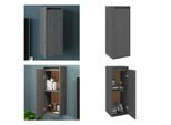 Vidaxl Armadio A Muro Grigio 30X30X80 Cm Pino Massiccio - Armadio A Muro - Armadio A Muro In Legno - Armadio A Muro