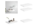 Vidaxl Mensole Galleggianti 2 Pz. Bianco 40X23X3,8 Cm Mdf - Mensola A Muro - Mensole A Muro - Mensola A Muro Galleggiante - Mensola A Muro Galleggiante