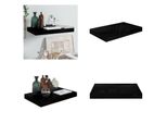 Vidaxl Scaffale Galleggiante Nero Lucido 40X23X3,8 Cm Mdf - Scaffale A Muro - Mensole A Muro - Scaffale A Muro Galleggiante - Scaffale A Muro Galleggiante
