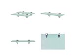 Vidaxl Mensole Galleggianti 2 Pz. Vetro 30X20 Cm 8 Mm - Mensola Galleggiante - Mensole Galleggianti - Mensola A Muro - Mensole A Muro