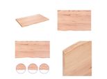 Vidaxl Mensola A Muro Marrone Chiaro 80X50X2 Cm In Legno Massiccio Trattato Con Rovere - Mensola A Muro - Mensola Portaoggetti - Mensola Galleggiante