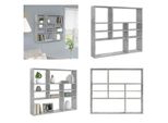 Vidaxl Scaffale A Muro Grigio Cemento 90X16X78 Cm A Base Di Legno - Scaffale A Muro - Scaffale A Muro - Scaffali - Mensole