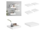 Vidaxl Mensole Galleggianti 4 Pz. Bianco 23X23,5X3,8 Cm Mdf - Mensola A Muro - Mensole A Muro - Mensola A Muro Galleggiante - Mensola A Muro Galleggiante