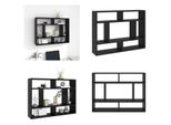 Vidaxl Mensola A Muro Nera 75X16X55 Cm Materiale A Base Di Legno - Mensola A Muro - Mensola A Muro - Mensola A Muro - Mensole A Muro