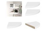Vidaxl Mensole Galleggianti Ad Angolo 2 Pz. Bianco 35X35X3,8 Cm Mdf - Mensola A Muro - Mensole A Muro - Mensola A Muro Galleggiante - Mensola A Muro Galleggiante
