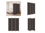 Vidaxl Paravento 3 Pezzi Marrone 150X200 Cm Tessuto - Divisorio Per Ambienti - Parete Divisoria