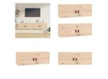 Vidaxl Armadi A Muro 2 Pezzi 80X30X30 Cm In Legno Di Pino Massiccio - Armadio A Muro - Armadio A Muro - Armadio A Muro In Legno Massiccio
