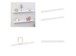 Vidaxl Mensole Da Parete 2 Pz. Bianco Lucido 80X9X3 Cm - Mensola A Muro - Mensole A Muro - Mensole A Muro - Mensole A Muro - Mensole A Muro