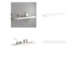 Vidaxl Mensola Galleggiante Bianca 80X23,5X3,8 Cm Mdf - Mensola A Muro - Mensole A Muro - Mensola A Muro Galleggiante - Mensola A Muro Galleggiante