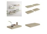 Vidaxl Mensole Da Parete Galleggianti 4 Pz. Mdf Color Rovere 40X23X3,8Cm - Mensola A Muro - Mensole A Muro - Mensola A Muro Galleggiante - Mensole A Muro Galleggianti