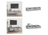 Vidaxl Armadio A Muro Grigio Cemento 102X30X20 Cm Materiale Legno - Armadio A Muro - Armadio A Muro - Armadio A Muro - Armadi A Muro