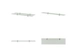 Vidaxl Mensole Galleggianti 2 Pz. Vetro 80X20 Cm 8 Mm - Mensola Galleggiante - Mensole Galleggianti - Mensola A Muro - Mensole A Muro