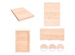 Vidaxl Scaffale A Muro 40X60X(2 4) Cm In Legno Massiccio Di Quercia Non Trattato - Scaffale A Muro - Scaffale A Muro - Scaffale Portaoggetti - Scaffale Galleggiante