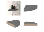 Vidaxl Mensola Galleggiante Angolare Grigio Lucido 25X25X3,8 Cm Mdf - Mensola A Muro - Mensole A Muro - Mensola Galleggiante A Muro - Mensola A Muro Galleggiante