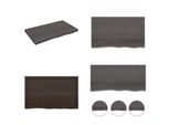 Vidaxl Scaffale A Muro Marrone Scuro 100X60X(2 6)Cm In Legno Massiccio Trattato Con Rovere - Scaffale A Muro - Scaffale A Muro - Scaffale Portaoggetti - Scaffale Galleggiante