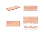Vidaxl Scaffale A Muro Marrone Chiaro 100X40X(2 6) Cm In Legno Massiccio Trattato Con Rovere - Scaffale A Muro - Scaffale A Muro - Scaffale Portaoggetti - Scaffale Galleggiante