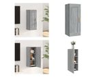 Vidaxl Armadio A Muro Grigio Sonoma 35X34X90 Cm Materiale A Base Di Legno - Armadio A Muro - Armadi A Muro - Mensola A Muro - Armadio Portaoggetti
